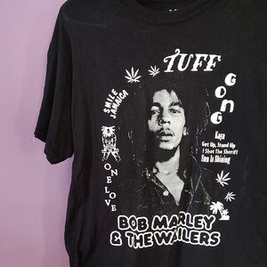 Zion Rootswear Black Bob Marley Graphic Tee